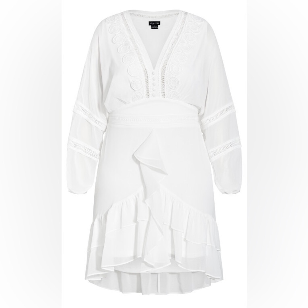 City chic Sweetheart Elegant White dress 18 W NWT - Picture 3 of 6